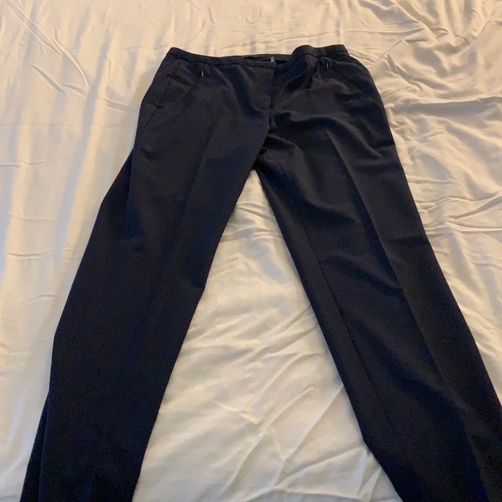 Elie Tahari navy blue work pants, size 8